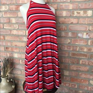 Mossimo red, white, and blue halter dress